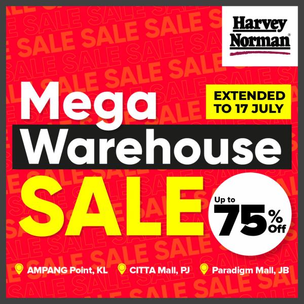 Harvey Norman Factory Outlet Warehouse Sale Up To 75% OFF (valid until 17 Jul 2023)