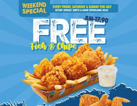 A&W Weekend FREE Fish & Chips Promotion (every Friday,Saturday & Sunday)