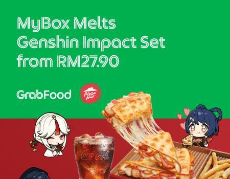 Pizza Hut GrabFood MyBox Melts Genshin Impact Set from RM27.90 Promotion (5 July 2023 - 15 August 2023)