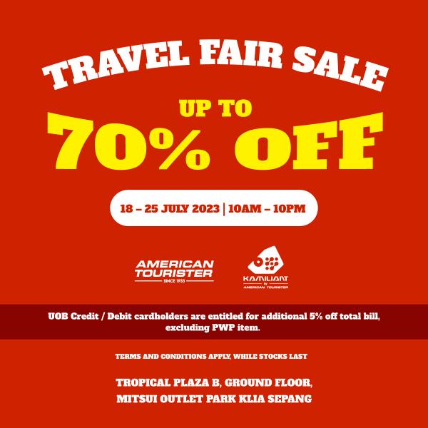 Mitsui Outlet Park Travel Fair Sale Up To 70% OFF (18 Jul 2023 - 25 Jul 2023)