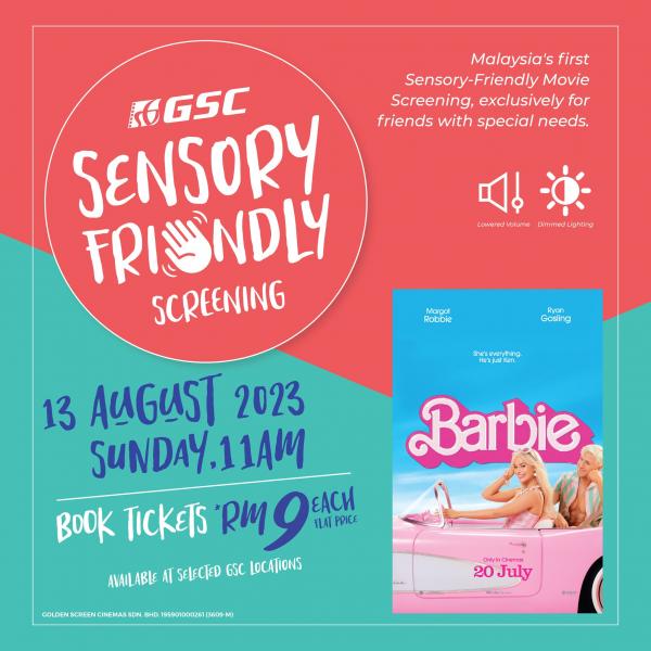 GSC Barbie The Movie Sensory Screening Ticket for RM9 Promotion (13 Aug 2023)
