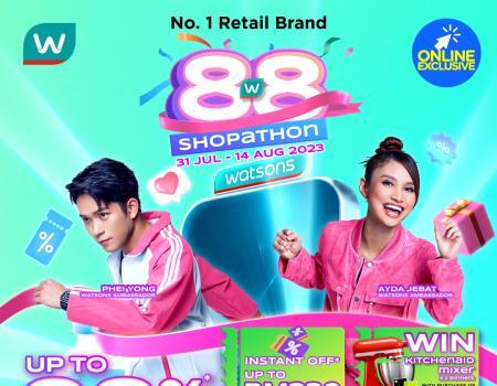 Watsons 8.8 Sale Up To 88% OFF (31 July 2023 - 14 August 2023)