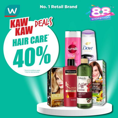 Watsons Hair Care 40% OFF Promotion (3 Aug 2023 - 8 Aug 2023) Watsons Hair Care 40% OFF Promotion (3 Aug 2023 - 8 Aug 2023)