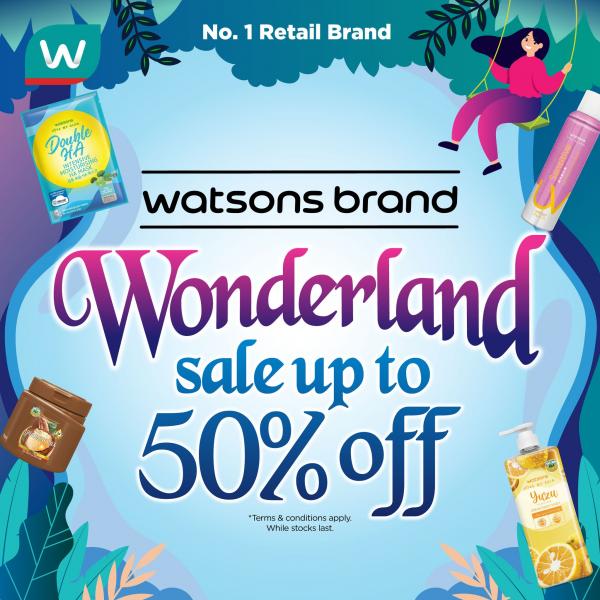 Watsons Brand Wonderland Sale Up To 50% OFF (4 Aug 2023 - 8 Aug 2023)