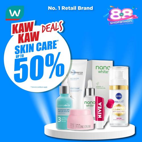 Watsons Skincare Up To 50% OFF Promotion (3 Aug 2023 - 8 Aug 2023)