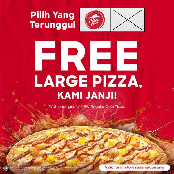Pizza Hut PRU DUN FREE Large Pizza Promotion (7 Aug 2023 - 13 Aug 2023) Pizza Hut PRU DUN FREE Large Pizza Promotion (7 Aug 2023 - 13 Aug 2023)