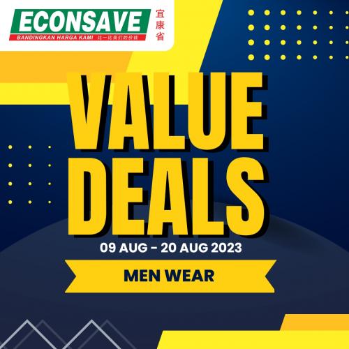 Econsave Men Wear Value Deals Promotion (9 Aug 2023 - 20 Aug 2023)