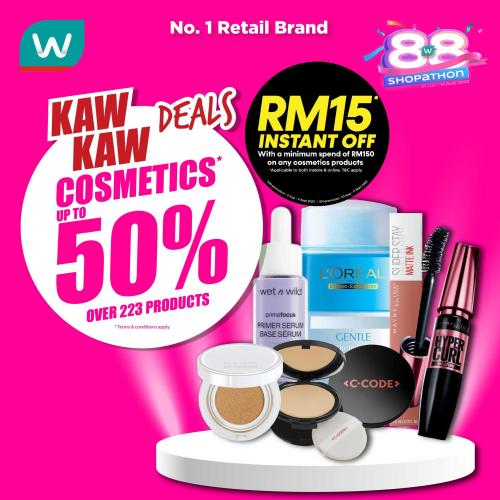 Watsons Cosmetics Up To 50% OFF Promotion (10 Aug 2023 - 14 Aug 2023)