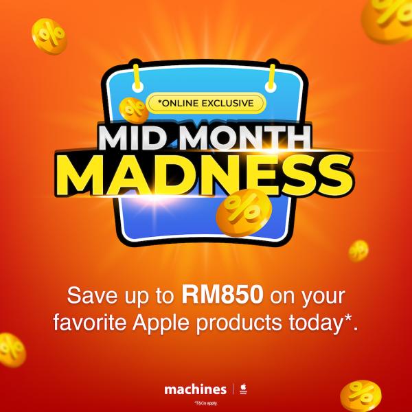 Machines Online Mid Month Madness Sale Save Up To RM850 (valid until 17 Aug 2023)
