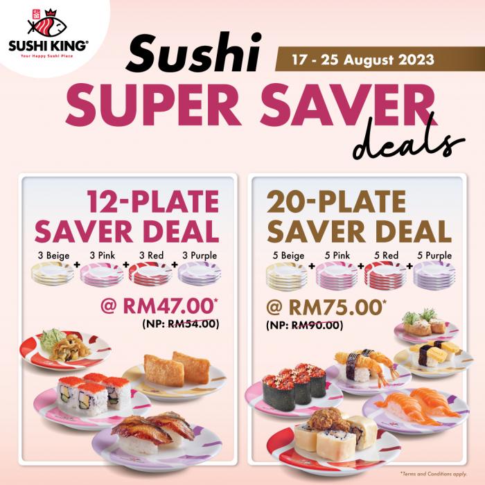Sushi King Sushi Super Saver Deals (17 Aug 2023 - 25 Aug 2023)