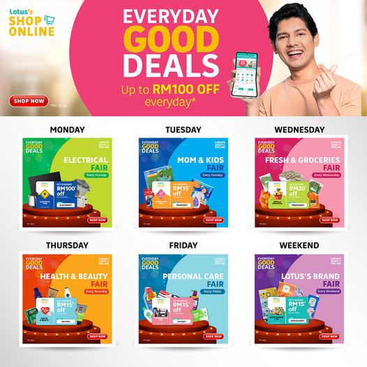 Lotus's Online Everyday Good Deals Up To RM100 OFF