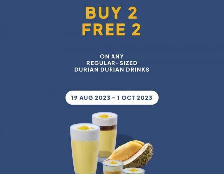 San Francisco Coffee Buy 2 FREE 2 Durian Durian Drinks Promotion (every Weekend)