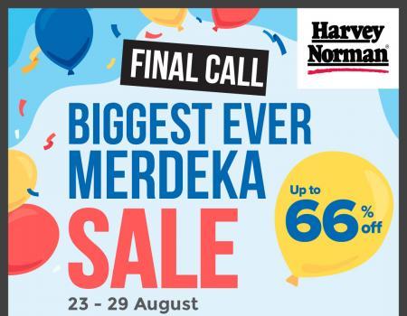 Harvey Norman Biggest Ever Merdeka Sale Up To 66% OFF (23 August 2023 - 29 August 2023)