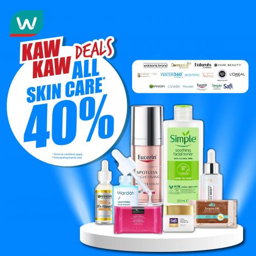 Watsons Skincare 40% OFF Promotion (25 Aug 2023 - 28 Aug 2023)