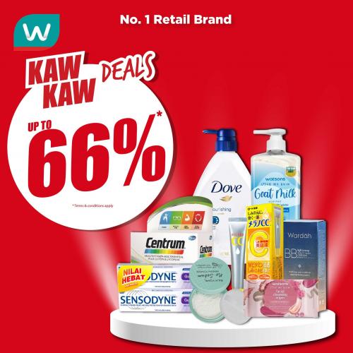 Watsons Kaw Kaw Deals Sale Up To 66% OFF (29 Aug 2023 - 4 Sep 2023)
