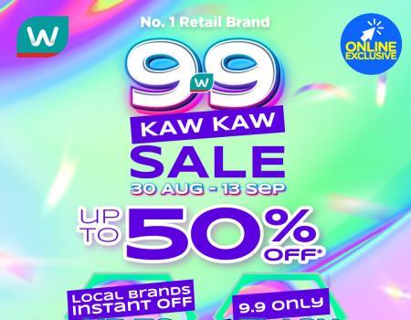Watsons Online 9.9 Kaw Kaw Sale Up To 50% OFF (30 August 2023 - 13 September 2023)