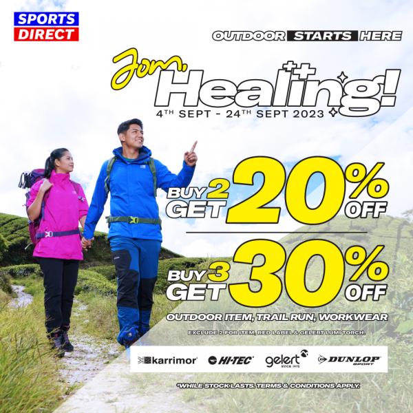 Sports Direct Jom Healing Promotion (4 Sep 2023 - 24 Sep 2023)