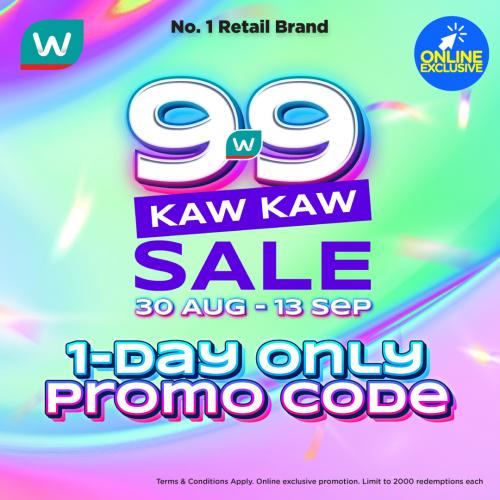 Watsons Online 9.9 Kaw Kaw Sale 1 Day Promo Code (9 Sep 2023)