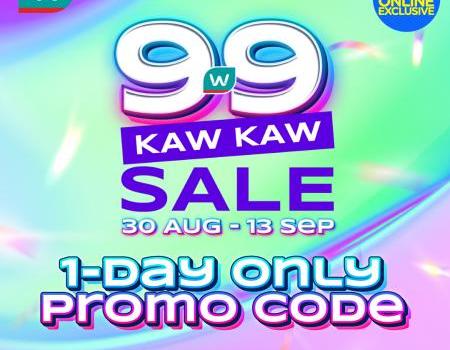 Watsons Online 9.9 Kaw Kaw Sale 1 Day Promo Code (9 September 2023)