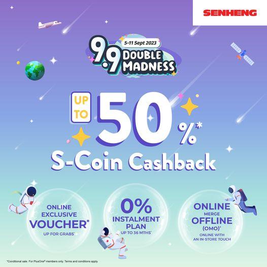 SENHENG Online 9.9 Double Madness Sale Up To 50% Discount (5 Sep 2023 - 11 Sep 2023)