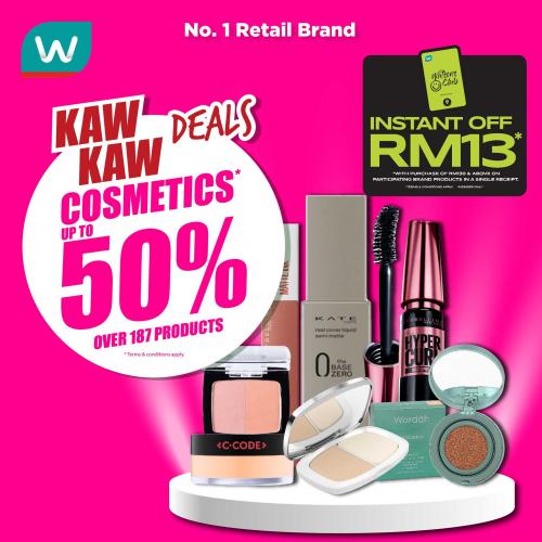 Watsons Cosmetics Up To 50% OFF Promotion: Save Big on Your Favorite Beauty Essentials (7 Sep 2023 - 11 Sep 2023)
