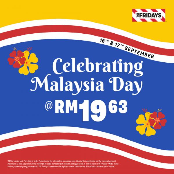 TGI Fridays Malaysia Day Promotion: Chicken Fingers & Fish & Chips at Under RM20! (16 Sep 2023 - 17 Sep 2023)