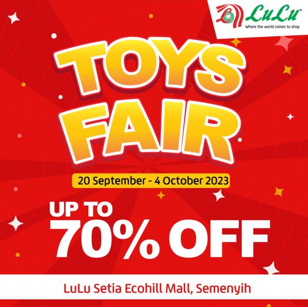 LuLu Setia EcoHill Mall Toys Fair: Up To 70% OFF (20 Sep 2023 - 4 Oct 2023) LuLu Setia EcoHill Mall Toys Fair: Up To 70% OFF (20 Sep 2023 - 4 Oct 2023)