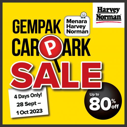 Harvey Norman Gempak Carpark Sale Up To 80% OFF (28 Sep 2023 - 1 Oct 2023)
