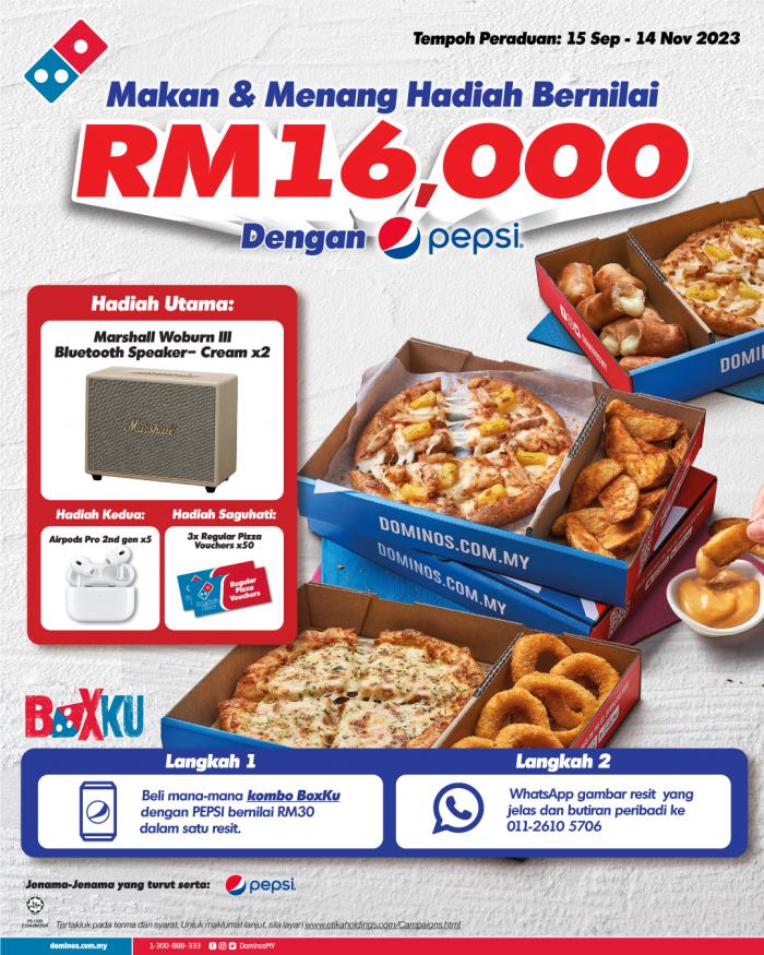 Domino's Pizza Makan & Menang Contest (15 Sep 2023 - 14 Nov 2023)
