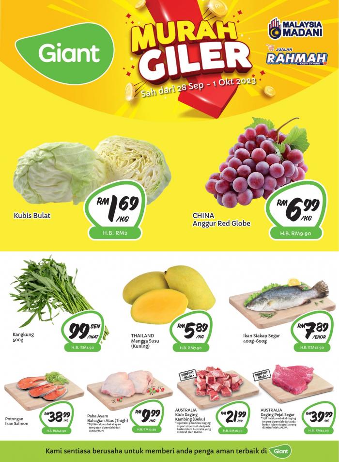 Giant Fresh Items Promotion (28 Sep 2023 - 1 Oct 2023)