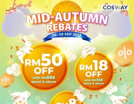 Cosway Mid-Autumn Rebates Promotion (28 September 2023 - 29 September 2023)