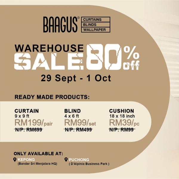 Baagus Curtains Warehouse Sale Up To 80% OFF (29 Sep 2023 - 1 Oct 2023)