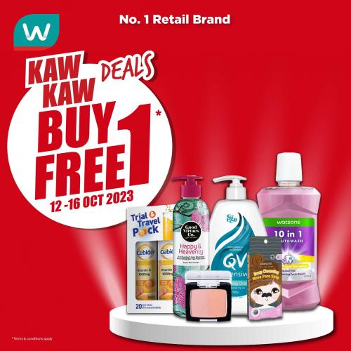 Watsons Buy 1 FREE 1 Promotion (12 Oct 2023 - 16 Oct 2023)