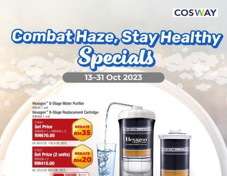 Cosway Clean Water & Fresh Air Promotion (13 October 2023 - 31 October 2023)