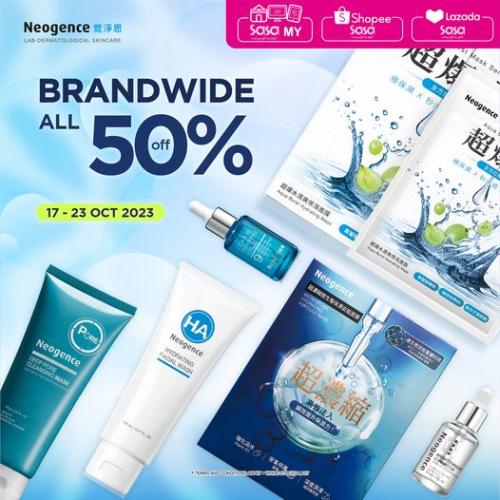 Sasa Online Neogence Products 50% OFF Promotion (17 Oct 2023 - 23 Oct 2023)