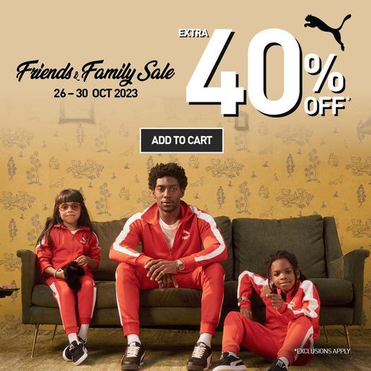 PUMA Friends & Family Sale Extra 40% OFF (26 Oct 2023 - 30 Oct 2023) PUMA Friends & Family Sale Extra 40% OFF (26 Oct 2023 - 30 Oct 2023)