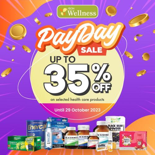 AEON Wellness Health Care Products Payday Sale Up To 35% OFF (valid until 29 Oct 2023) AEON Wellness Health Care Products Payday Sale Up To 35% OFF (valid until 29 Oct 2023)