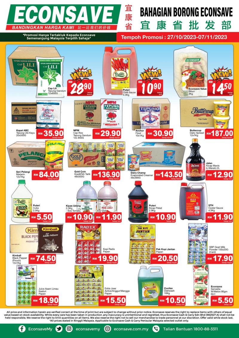 Econsave Bahagian Borong Promotion (27 Oct 2023 - 7 Nov 2023)