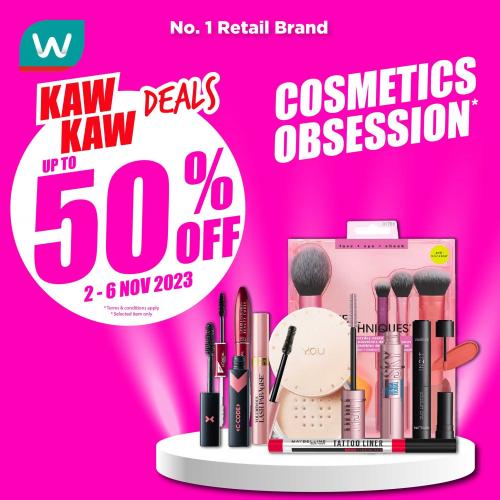 Watsons Cosmetics Promotion Up To 50% OFF from 2 Nov 2023 until 6 Nov 2023