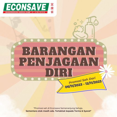 Econsave Personal Care Products Promotion from 6 Nov 2023 until 12 Nov 2023