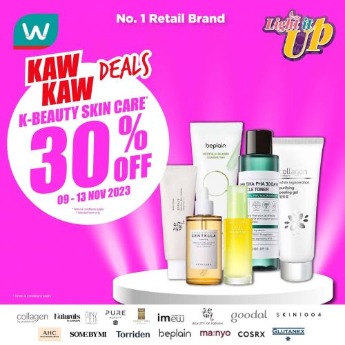 Watsons KBeauty Skin Care Promotion 30 OFF All Products from South