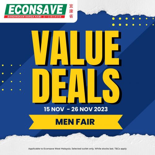 Econsave Men Fair Sale from 15 Nov 2023 until 26 Nov 2023 Econsave Men Fair Sale from 15 Nov 2023 until 26 Nov 2023