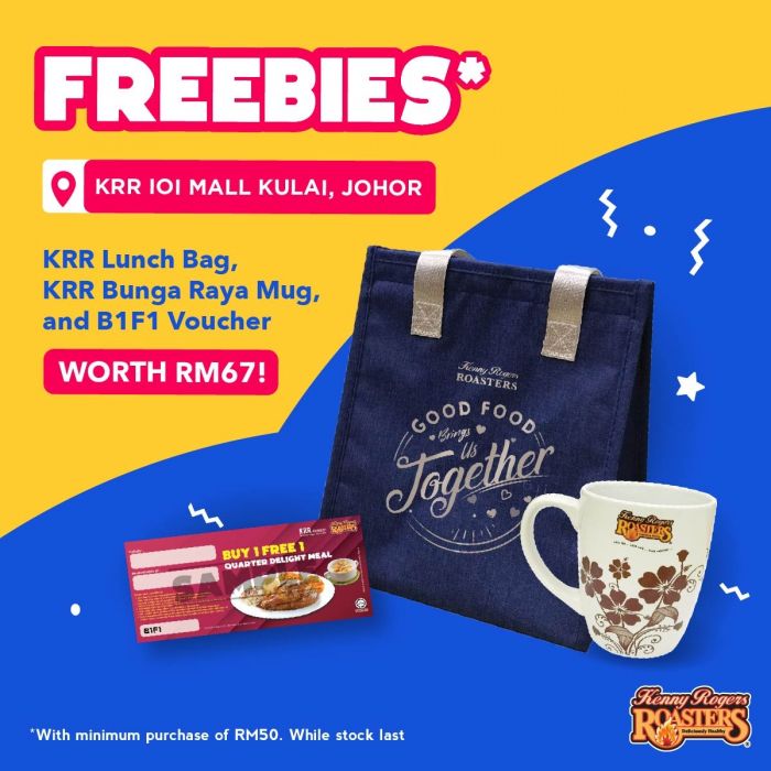 Kenny Rogers Roasters IOI Mall Kulai, Johor Opening: FREE Amazing Goodies and Buy 1 FREE 1 on Kenny's Quarter Meal Kenny Rogers Roasters IOI Mall Kulai, Johor Opening: FREE Amazing Goodies and Buy 1 FREE 1 on Kenny's Quarter Meal