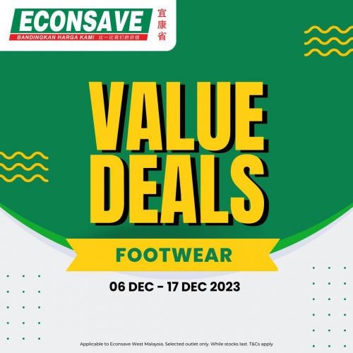 Econsave Footwear Sale (6 Dec 2023 - 17 Dec 2023) Econsave Footwear Sale (6 Dec 2023 - 17 Dec 2023)