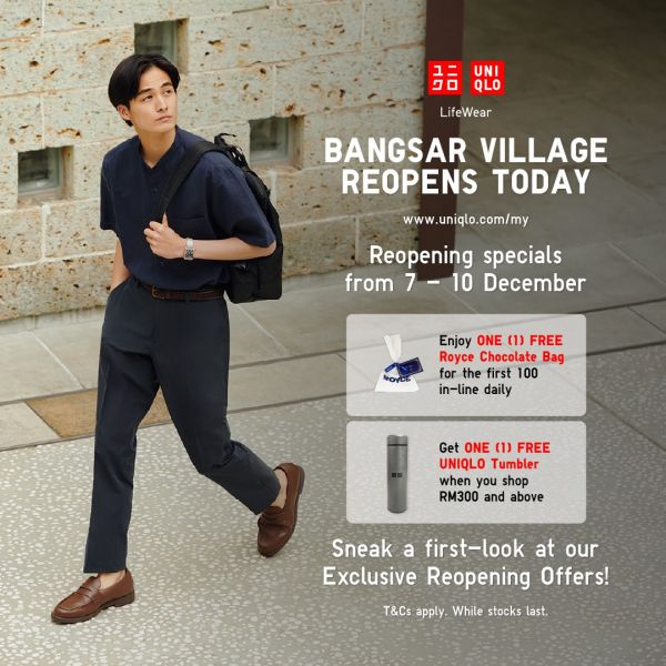 UNIQLO Bangsar Village Reopening Exclusive Offers (7 Dec 2023 - 14 Dec 2023) UNIQLO Bangsar Village Reopening Exclusive Offers (7 Dec 2023 - 14 Dec 2023)