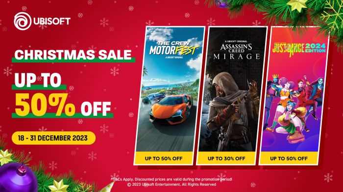 Gamers Hideout Ubisoft Christmas Sale Up To 50% OFF (18 Dec 2023 - 31 Dec 2023) Gamers Hideout Ubisoft Christmas Sale Up To 50% OFF (18 Dec 2023 - 31 Dec 2023)