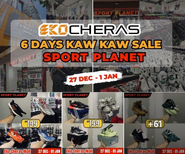 Sport Planet Year End Sale at EkoCheras Mall Up To 80% OFF (27 Dec 2023 - 1 Jan 2024) Sport Planet Year End Sale at EkoCheras Mall Up To 80% OFF (27 Dec 2023 - 1 Jan 2024)