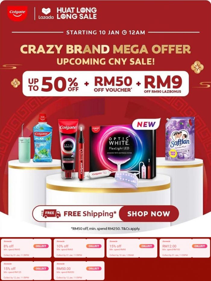 Colgate Lazada CNY Sale (10 Jan 2024 - 12 Jan 2024) Colgate Lazada CNY Sale (10 Jan 2024 - 12 Jan 2024)
