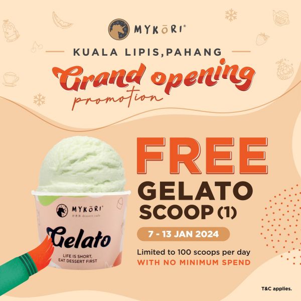 Mykori Kuala Lipis, Pahang Grand Opening Promotion (7 Jan 2024 - 13 Jan 2024) Mykori Kuala Lipis, Pahang Grand Opening Promotion (7 Jan 2024 - 13 Jan 2024)