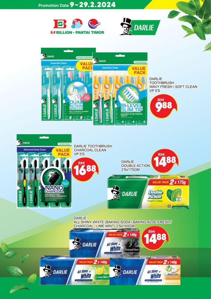 BILLION & Pantai Timor Darlie Promotion (9 Feb 2024 - 29 Feb 2024) BILLION & Pantai Timor Darlie Promotion (9 Feb 2024 - 29 Feb 2024)